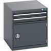 40027001.77V CABINET 2 DRAWERS DOOR 75KG UDL PER DRAWER DARK GREY thumbnail-0