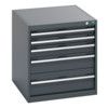 40027007.77V CABINET 5 DRAWERS 75KG UDL PER DRAWER SHELF DARK GREY thumbnail-0