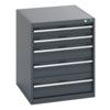 40027015.77V CABINET 5 DRAWERS 75KG UDL PER DRAWER SHELF DARK GREY thumbnail-0