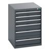 40027088.77V CABINET 6 DRAWERS 75KG UDL PER DRAWER SHELF DARK GREY thumbnail-0