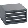 40027096.77V CABINET 3 DRAWERS 75KG UDL PER DRAWER SHELF DARK GREY thumbnail-0