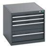 40027100.77V CABINET 4 DRAWERS 75KG UDL PER DRAWER SHELF DARK GREY thumbnail-0