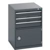 40027104.77V CABINET 3 DRAWERS DOOR 75KG UDL PER DRAWER DARK GREY thumbnail-0