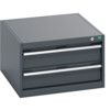 40027108.77V CABINET 2 DRAWERS 75KG UDL PER DRAWER SHELF DARK GREY thumbnail-0