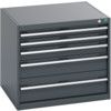 40028005.77V CABINET 5 DRAWERS 75KG UDL PER DRAWER SHELF DARK GREY thumbnail-0