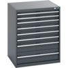 40028029.77V CABINET 8 DRAWERS 75KG UDL PER DRAWER SHELF DARK GREY thumbnail-0