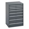 40028033.77V CABINET 8 DRAWERS 75KG UDL PER DRAWER SHELF DARK GREY thumbnail-0