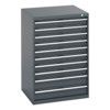 40028037.77V CABINET 10 DRAWERS 75KG UDL DRAWER SHELF DARK GREY thumbnail-0