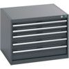 40028093.77V CABINET 5 DRAWERS 75KG UDL PER DRAWER SHELF DARK GREY thumbnail-0