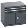 40028095.77V CABINET 2 DRAWERS DOOR 75KG UDL PER DRAWER DARK GREY thumbnail-0