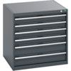 40028102.77V CABINET 6 DRAWERS 75KG UDL PER DRAWER SHELF DARK GREY thumbnail-0