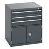 40028104.77V CABINET 3 DRAWER DOOR 75KG UDL PER DRAWER DARK GREY thumbnail-0