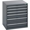 40028115.77V CABINET 6 DRAWERS 75KG UDL PER DRAWER SHELF DARK GREY thumbnail-0