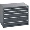 40029009.77V CABINET 5 DRAWERS 75KG UDL PER DRAWER SHELF DARK GREY thumbnail-0