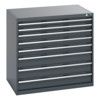 40029025.77V CABINET 8 DRAWERS 75KG UDL PER DRAWER SHELF DARK GREY thumbnail-0