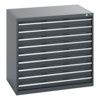 40029027.77V CABINET 9 DRAWERS 75KG UDL PER DRAWER SHELF DARK GREY thumbnail-0