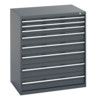 40029031.77V CABINET 8 DRAWERS 75KG UDL PER DRAWER SHELF DARK GREY thumbnail-0