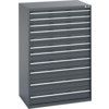 40029037.77V CABINET 11 DRAWERS 75KG UDL DRAWER SHELF DARK GREY thumbnail-0