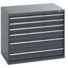 40029103.77V CABINET 6 DRAWERS 75KG UDL PER DRAWER SHELF DARK GREY thumbnail-0