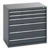 40029107.77V CABINET 6 DRAWERS 75KG UDL PER DRAWER SHELF DARK GREY thumbnail-0