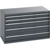 40030007.77V CABINET 5 DRAWERS 75KG UDL PER DRAWER SHELF DARK GREY thumbnail-0