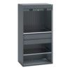 40201023.77V CUPBOARD 2XSHLVS 2X175 DRWS 2XLOUVRE PANELS DARK GREY thumbnail-0