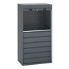 40201024.77V CUPBOARD 1XSHELF 6X175 DRWS 2XLOUVRE PANELS DARK GREY thumbnail-0