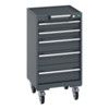 40402019.77V MOBILE CABINET 5 DRAWERS & TRAY MAT DARK GREY thumbnail-0