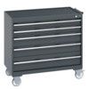 40402075.77V MOBILE CABINET 5 DRAWERS & TRAY MAT DARK GREY thumbnail-0