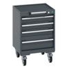 40402109.77V MOBILE CABINET 4 DRAWERS & TRAY MAT DARK GREY thumbnail-0