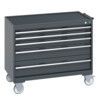 40402130.77V MOBILE CABINET 5 DRAWERS & TRAY MAT DARK GREY thumbnail-0