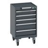 40402132.77V MOBILE CABINET 5 DRAWERS & TRAY MAT DARK GREY thumbnail-0