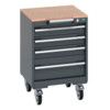 40402133.77V MOBILE CABINET 4 DRAWERS & MULTIPLEX WORK DARK GREY thumbnail-0