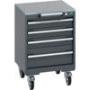 40402134.77V MOBILE CABINET 4 DRAWERS & LINO WORK DARK GREY thumbnail-0