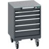 40402136.77V MOBILE CABINET 5 DRAWERS & LINO WORK DARK GREY thumbnail-0