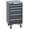 40402140.77V MOBILE CABINET 5 DRAWERS & LINO WORK DARK GREY thumbnail-0