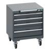 40402144.77V MOBILE CABINET 4 DRAWERS & LINO WORK DARK GREY thumbnail-0