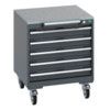 40402146.77V MOBILE CABINET 5 DRAWERS & LINO WORK DARK GREY thumbnail-0