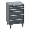 40402150.77V MOBILE CABINET 5 DRAWERS & LINO WORK DARK GREY thumbnail-0