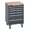 40402151.77V MOBILE CABINET 6 DRAWERS & MULTIPLEX WORK DARK GREY thumbnail-0