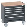 40402153.77V MOBILE CABINET 5 DRAWERS & MULTIPLEX WORK DARK GREY thumbnail-0