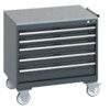 40402154.77V MOBILE CABINET 5 DRAWERS & LINO WORK DARK GREY thumbnail-0