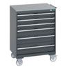 40402160.77V MOBILE CABINET 6 DRAWERS & LINO WORK DARK GREY thumbnail-0