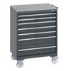 40402162.77V MOBILE CABINET 7 DRAWERS & LINO WORK DARK GREY thumbnail-0