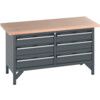 41002031.77V WORKBENCH (MPX) 3 DRAWERS 3 DRAWER DARK GREY thumbnail-0