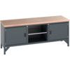 41002049.77V WORKBENCH (MPX) 2 CUPBOARDS AND A SHELF DARK GREY thumbnail-0