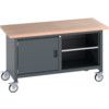 41002094.77V MOBILE WORKBENCH (MPX) CUPBOARD & SHELF DARK GREY thumbnail-0