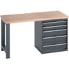 41003133.77V WORKBENCH (MPX) 5 DRAWER CABINET DARK GREY thumbnail-0