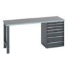 41003495.77V WORKBENCH (LINO) 6 DRAWER CABINET DARK GREY thumbnail-0