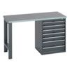 41003497.77V WORKBENCH (LINO) 7 DRAWER CABINET DARK GREY thumbnail-0